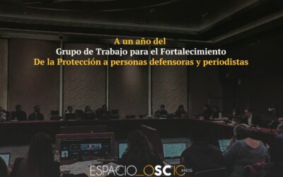 A UN AÑO DEL GRUPO DE TRABAJO PARA EL FORTALECIMIENTO DE LA PROTECCIÓN A PERSONAS DEFENSORAS Y PERIODISTAS