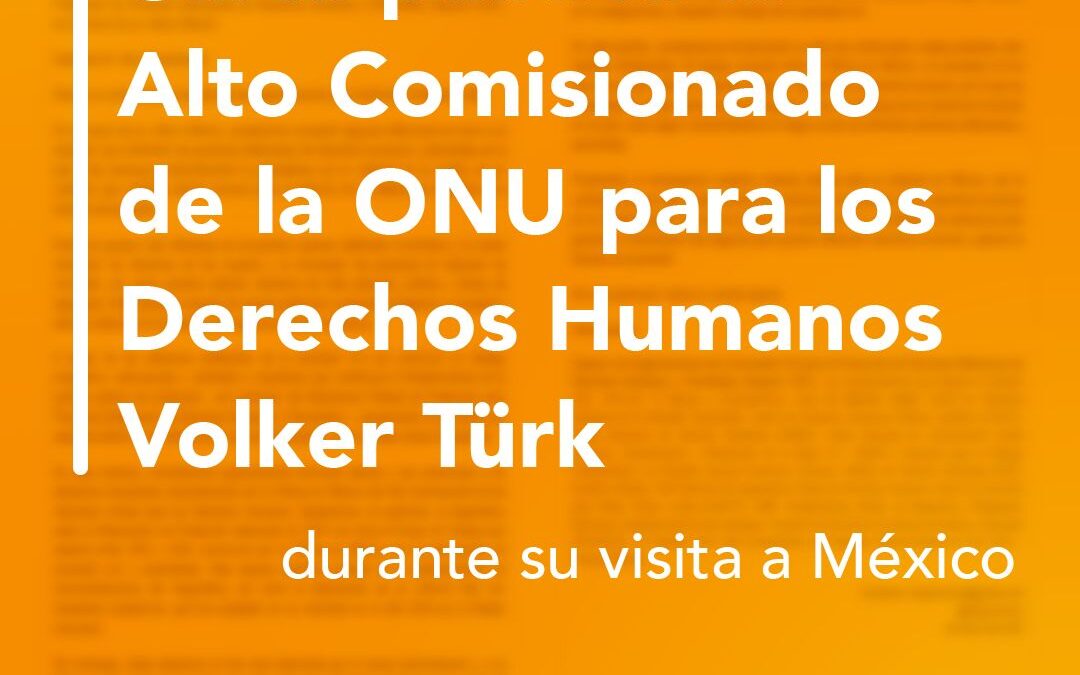Carta pública al Sr. Volker Türk durante su visita a México